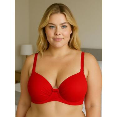 Imagem de Sutiã Plus Size Soutien Reforçado Bojão Cruzado Alça Larga - c7 ALICE,