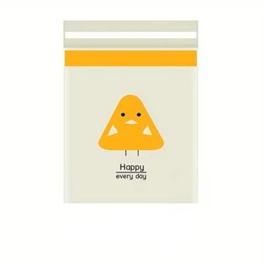 Imagem de 15 sacos de lixo descartáveis multifuncionais, à prova de vazamentos, sacos de limpeza convenientes portáteis com design de desenho animado fofo, texto "Happy Every Day", ideal para uso no escritório