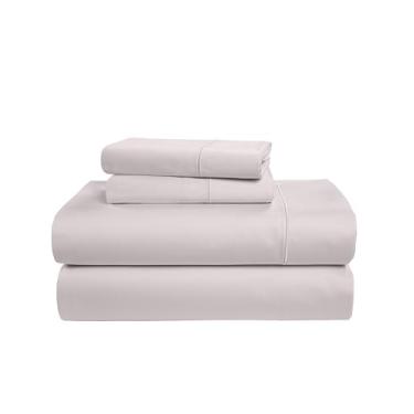 Imagem de LANE LINEN Jogo de cama Queen 100% algodão egípcio, tecido de cetim macio e confortável, sem fiapos, resistente ao desbotamento, lavar à máquina, lençóis Queen com bolso profundo de 38 cm - lilás