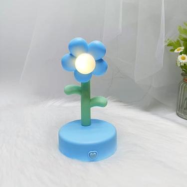 Imagem de aqxreight Abajur de Mesa Linda Flor Luz Noturna Lâmpada de Mesa Portátil Decorativa para Decoração de Dormitório de Escritório Quarto Roxo e Fazendo Toque de Conforto para Flor de Luz Sala Noturna