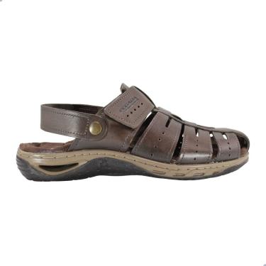 Imagem de Sandália Masculino Pegada em Couro Cravo