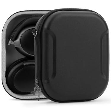 Imagem de Geekria Capa de fone de ouvido resistente PRO compatível com Bose QC Ultra II/SE/45/35 II, capa rígida, durável, bolsa de transporte de viagem com proteção multicamadas (preto)