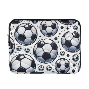 Imagem de Capas para laptop com desenho animado bolas de futebol à prova de choque capa protetora para notebook bolsa fina para transporte de computador, 15-15,6 polegadas