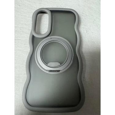 Imagem de YOVIAKK Capa para Samsung S25 Ultra [com moldura ondulada encaracolada (cinza