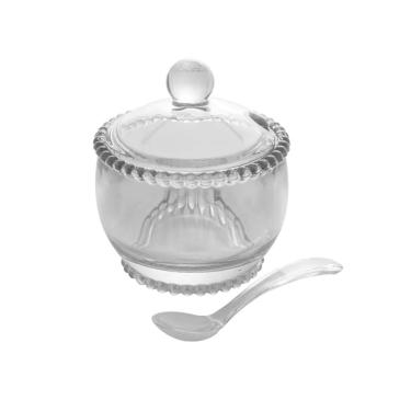 Imagem de Açucareiro Cristal De Chumbo C/colher Pearl 10x10x11cm