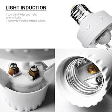 Imagem de YWBL-WH Soquete de Lâmpada Com Sensor Infravermelho Regulável Em 360 °, Fácil Instalação, Tempo Ajustável, Ideal para Uso Doméstico e No Escritório (Branco)