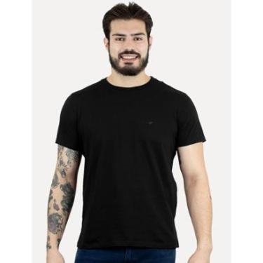 Imagem de Camiseta Ellus Masculina Cotton Fine Easa Duocolor Preta-Masculino