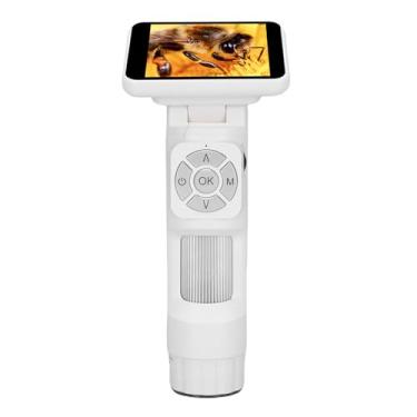 Imagem de Jiawu Tela Transparente do Microscópio Digital LCD Evita Vibração para Adultos e Crianças Com 8 Luzes LED Visualização de PC Vídeo 1080P, Lupa USB Portátil para Exploração Interna e Externa