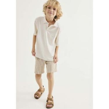 Imagem de Bermuda Infantil Menino Fio Tinto Listrada-Masculino