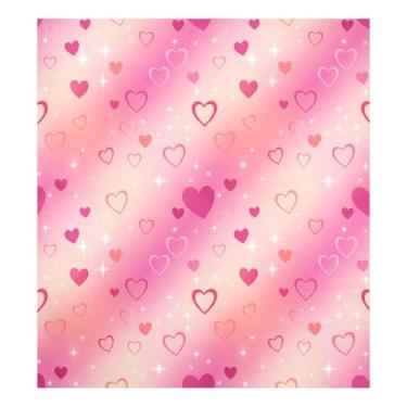 Imagem de Blueangle Capa magnética para lava-louças coração rosa dos namorados, decoração da capa da máquina de lavar louça, adesivos de eletrodomésticos, adesivos de eletrodomésticos, 58 cm C x 66 cm adesivo