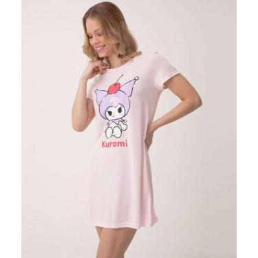 Imagem de Camisola Estampa Estampa Kuromi Sanrio-97020, Rosa, GG