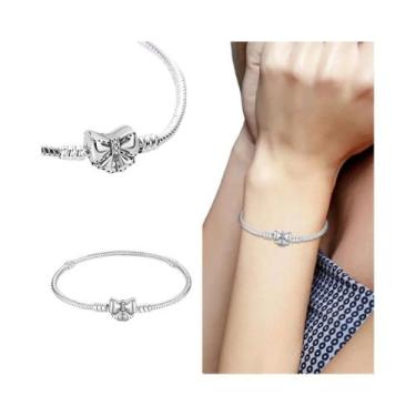 Imagem de Pulseira De Charme Com Laço Em Prata 925 Para Mulheres, Presentes De J