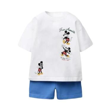 Imagem de Conjunto De Roupa Esportiva Infantil Com Estampa Do Mickey, Camiseta E