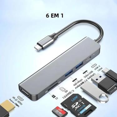 Imagem de Hub USB C 4K HDMI SD TF Card PD Carregamento Rápido Estação De Acoplam