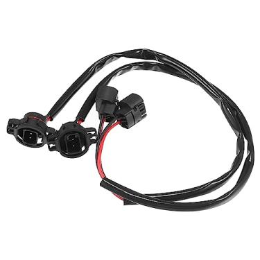 Imagem de A ABSOPRO Cabo adaptador de extensão chicote 5202/H16 macho para fêmea 0,5 m / 1,6 pés de comprimento LED neblina kit soquete 12V plástico ruber preto