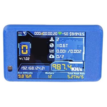 Imagem de Jiawu Placa de Desenvolvimento de Minerador de Bitcoin Otimizada 1060KH/s Hashrate Touch Screen WiFi Dual Core para Mineração BTC Plug and Play Placa de Exibição de 2,8" para Mineradores (Azul)