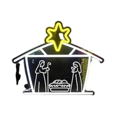 Imagem de Letreiro LED Neon Do Presépio Estrela De Belém Arte Religiosa Para Dec