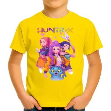 Imagem de Camiseta Camisa de Algodão Juvenil Infantil Menina Menino Huntrix Guer
