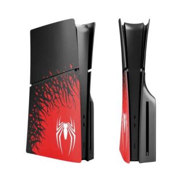 Imagem de Capa De Edição Digital PS5 Slim Com Design De Aranha, Ventilação De Re
