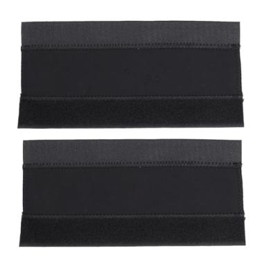 Imagem de GBSCLOVER Protetor de corrente de 2 peças, protetor de corrente de quadro de bicicleta Magic Paste, proteção de corrente de neoprene com pulseira de nylon, protetor de corrente de 22 x 12 cm para