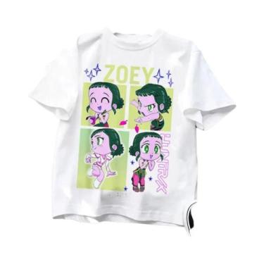 Imagem de Camiseta Infantil De Manga Curta Kpop Demon Hunters, Design De Tigre H