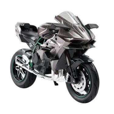 Imagem de Escala 1/10 de motocicleta fundida sob pressão Ninja Racing para crian