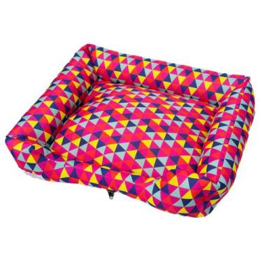 Imagem de Cama PET Retangular - Tamanho P - Chocolate Caramelo, Geométrico