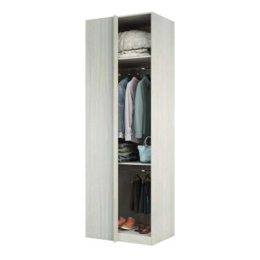 Imagem de Guarda Roupa Closet sem Porta Canto Reto 80,4cm 2 Cabideiros 1 Maleiro