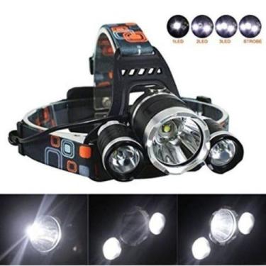 Imagem de Lanterna Holofote 4 modos de iluminação 3 Leds Super Forte Bivolt Reca