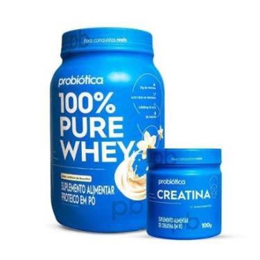 Imagem de Combo Whey 100% Pure 900g e Creatina Pura 100g Probiótica-Unissex