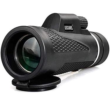 Imagem de pcagfaajmh Monocular portátil 10 x 42 com zoom grande FMC telescópio de filme verde de banda larga para observação de pássaros, caça, acampamento, grande ocular, conforto