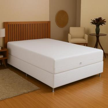 Imagem de Capa Para Colchão Casal 138x188cm JGM com Zíper Malha Gel Premium | Proteção Antialérgica, Conforto e Alta Durabilidade (Branco)