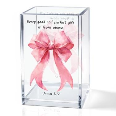 Imagem de QYUVK Sorry I'm Late I Was Dilly Dallying Porta-lápis de acrílico para maquiagem, porta-lápis, presente engraçado para mulheres, colegas de trabalho, organizador de cosméticos para acessórios de mesa