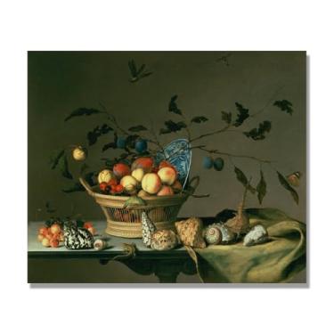 Imagem de NHLDZYH Arte em tela vintage de frutas mortas, pintura clássica de cozinha country, decoração de parede de casa de fazenda quente para sala de jantar e cozinha. A03. 70 x 84 cm - 27,5 x 33,1 pol