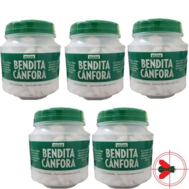 Imagem de 5 Cânfora Aromatizante Repelente Pragas Pote 200 Tab 0,75g