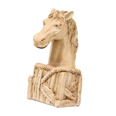 Imagem de Generic Escultura de Cabeça de Cavalo para Mesa, Ornamento e Decoração de Ano Chinês para Entrada, Imitação de Madeira