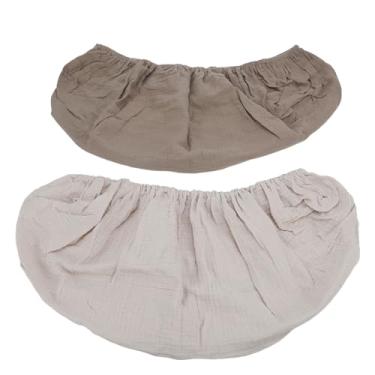 Imagem de Yinhing Capa de Almofada para Troca de Fraldas, Algodão Macio e Respirável Com Design Elástico de 360 ​​graus para Bebês, Cabe Em Mesas de Troca Padrão de 32,28 X 16,14 pol. (Damasco bronzeado claro)