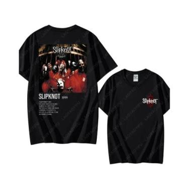 Imagem de Camiseta Heavy Metal Slipknot Prepare for Hell Tour Para Homens E Mulh