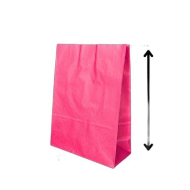 Imagem de 10 Sacola De Papel Kraft Presente Colorida 23,5X10X31,5Cm