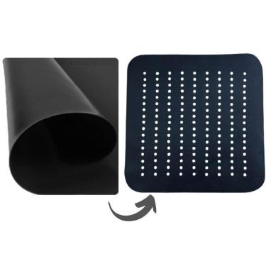 Imagem de Kit 02 Teflon 26Cm Para Airfryer Grande - Cesto Quadrado 8L