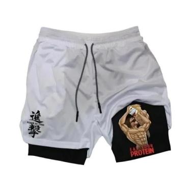 Imagem de Shorts Casuais Esportivos De Secagem Rápida De Dupla Camada Respirável