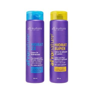 Imagem de Kit Hidrat 22 + Hidratante Super Afro All Nature Home Care 300ml - Creme de Pentear Sem Enxágue e Ativador de Cachos para Cabelos Crespos e Cacheados com Proteção e Hidratação