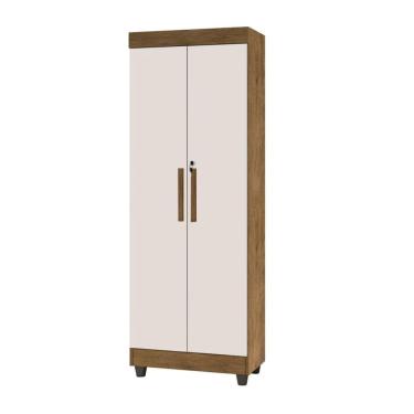 Imagem de Armário Multiuso Lavanderia Com Chave 2 Portas 1,80m Texas Jequitibá / Off White J&A