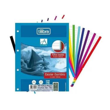 Imagem de Refil Fichário Academie Borda Colorida - 96 Folhas - Tilibra 