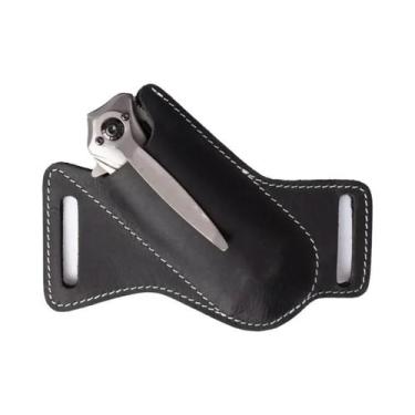 Imagem de Capa De Couro Antirriscos Para Canivete Dobrável Com Clipe De Cinto Pa