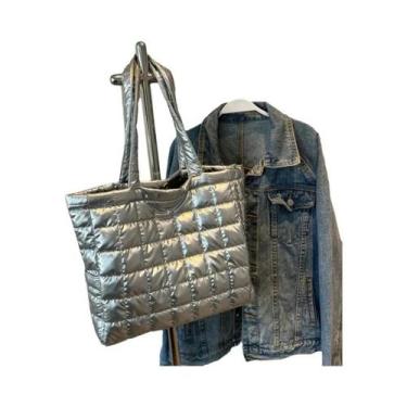 Imagem de Bolsa De Ombro Acolchoada De Grande Capacidade Para Mulheres, Tote De 