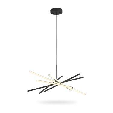 Imagem de Huatiely Luminária de teto moderna para lustre interno (preto-americano)