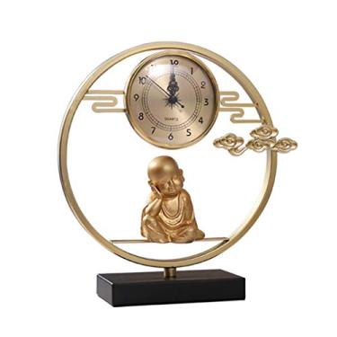 Imagem de Relógios de mesa novo estilo chinês relógio de mesa sala de estar ornamentos relógio de mesa doméstico relógio de mesa pequeno criativo relógio de mesa relógio de mesa de cabeceira relógio de cobre