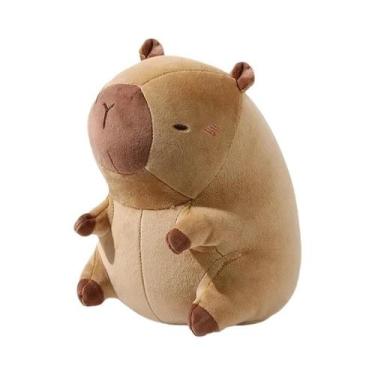 Imagem de Almofada De Pescoço Em Pelúcia Em Formato De U De Capivara Fofa De Des