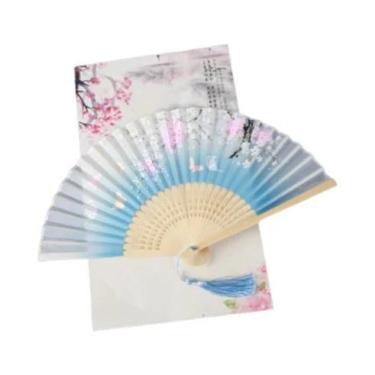 Imagem de Leque Dobrável Com Padrão Japonês Retrô Para Mulheres, Presente Decora